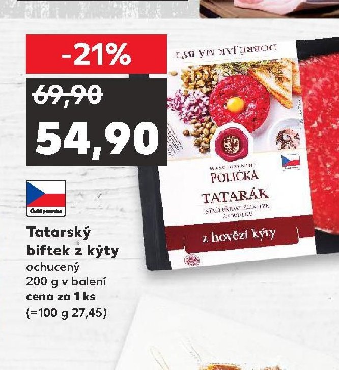 Tatarský biftek z kýty