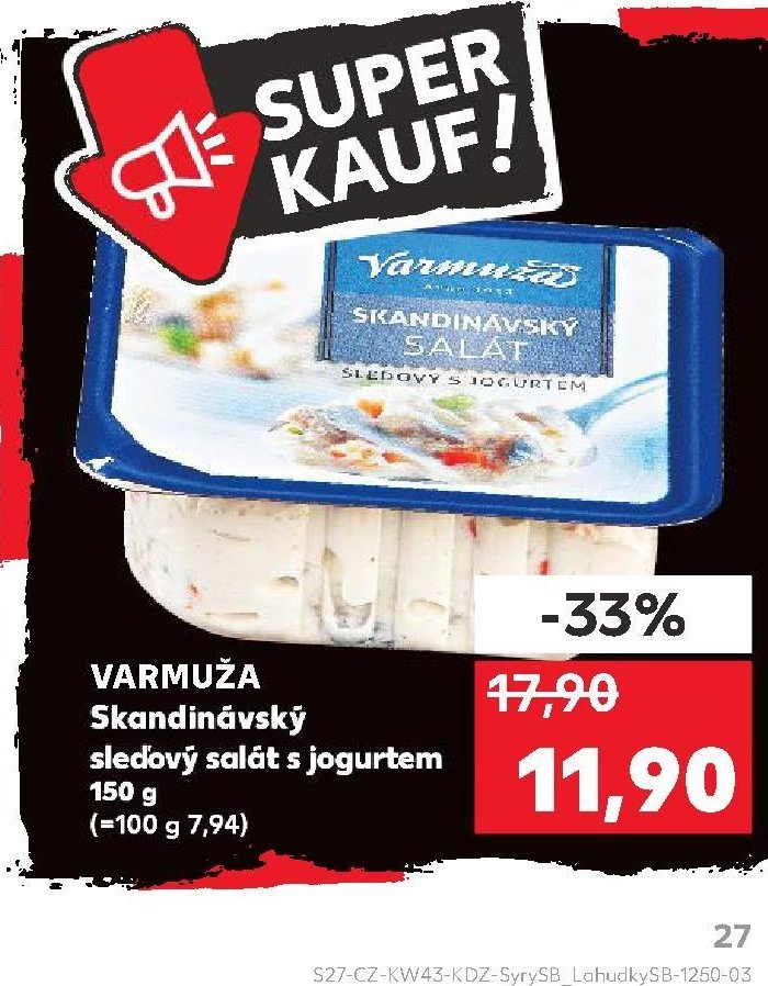 VARMUŽA Skandinávský sleďový salát s jogurtem