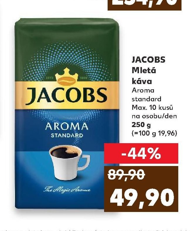 JACOBS Mletá káva Aroma standard