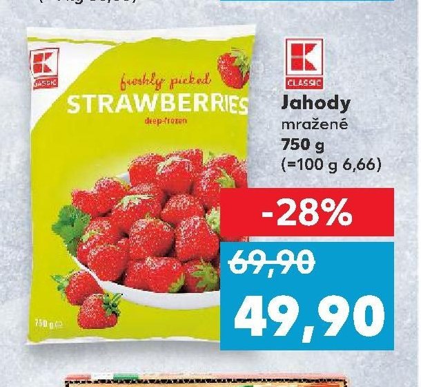 K Classic Jahody mražené 750 g