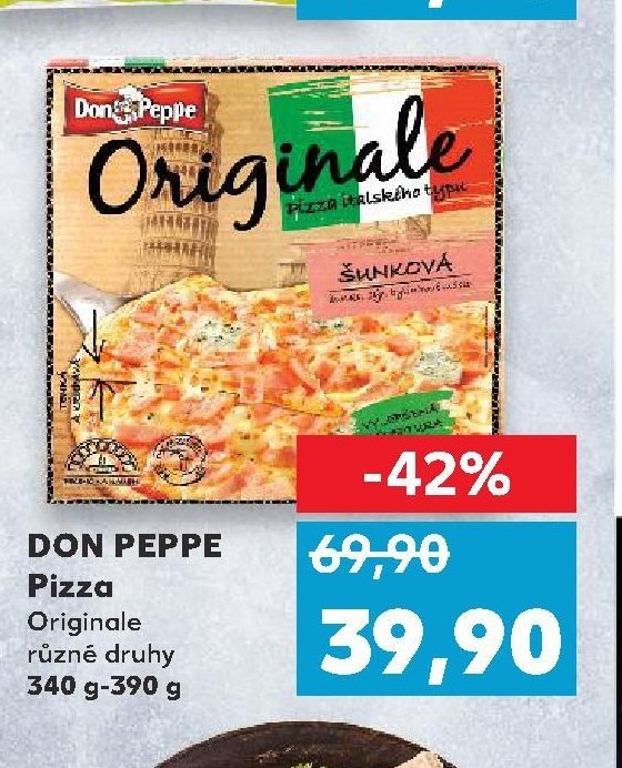 DON PEPPE Pizza Originale různé druhy 340 g - 390 g