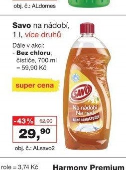 Savo na nádobí