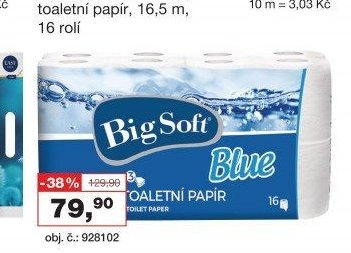 Big Soft Blue 3vrstvý toaletní papír
