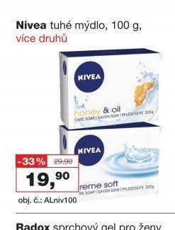 Nivea tuhé mýdlo, 100 g, více druhů