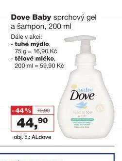 Dove Baby sprchový gel a šampon, 200 ml