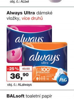 Always Ultra dámské vložky