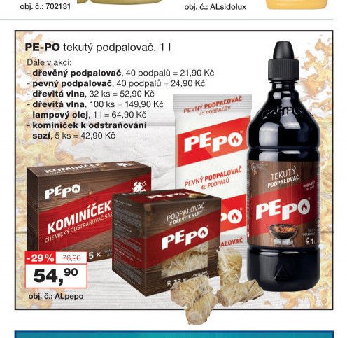 PE-PO tekutý podpalovač