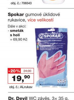 Spokar gumové úklidové rukavice