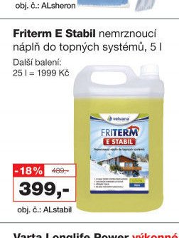 Friterm E Stabil nemrznoucí náplň do topných systémů, 5 l