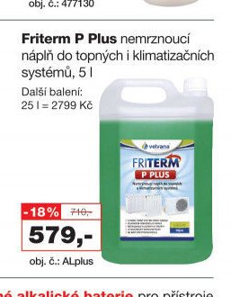 Friterm P Plus nemrznoucí náplň do topných a klimatizačních systémů, 5 l