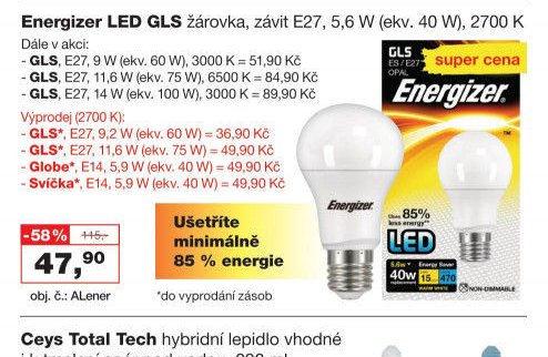 Energizer LED GLS žárovka