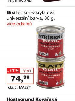 Bisil silikon-akrylátová univerzální barva, 80 g, více odstínů