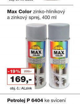 Max Color zinko-hliníkový a zinkový sprej, 400 ml