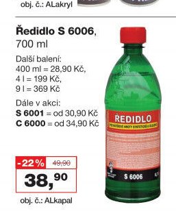 Ředidlo S 6006, 700 ml
