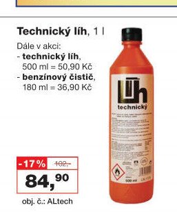Technický líh, 1 l