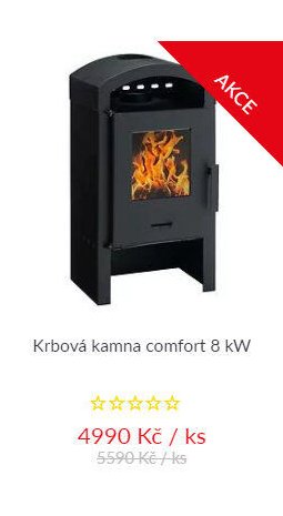 Krbová kamna comfort 8 kW