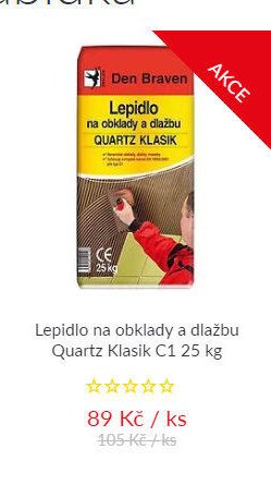 Lepidlo na obklady a dlažbu Quartz Klasik C1 25 kg