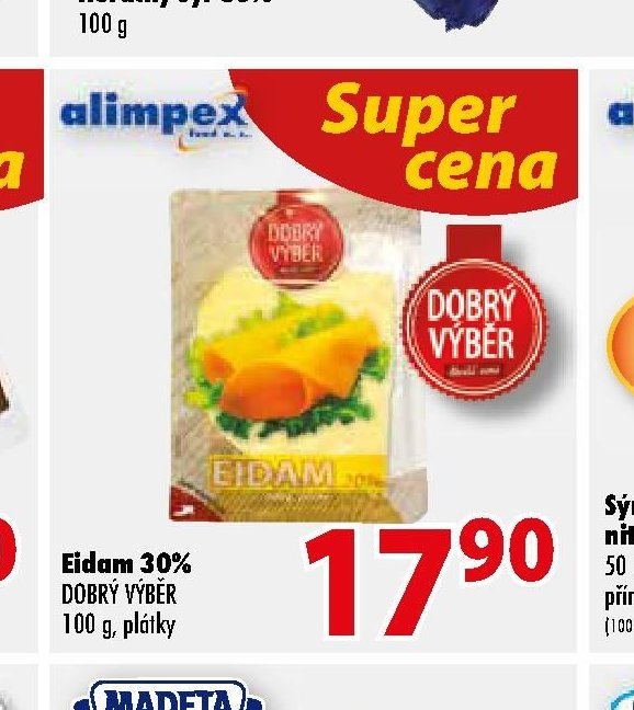 Eidam 30% DOBRÝ VÝBĚR
