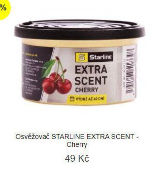 Osvěžovač STARLINE EXTRA SCENT - Cherry