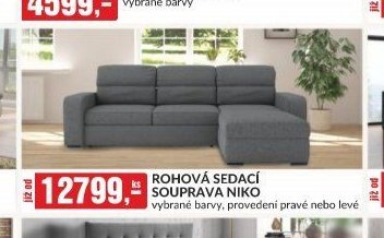Rohová sedací souprava Niko