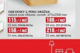 OSB DESKY 3, PERO-DRÁŽKA