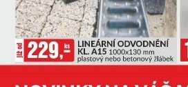 LINEÁRNÍ ODVODNĚNÍ KL A15
