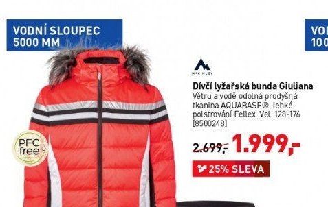 Dívčí lyžařská bunda Giuliana