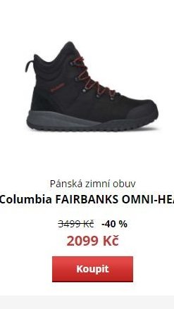 Pánské zimní obuv Columbia FAIRBANKS OMNI-HEAT