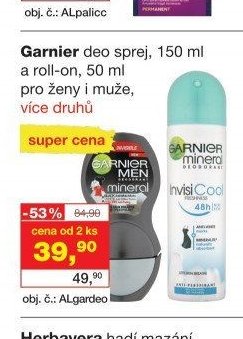 Garnier deo sprej 150 ml a roll-on 50 ml
