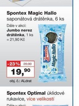 Spontex Magic Hallo saponátová drátěnka, 6 ks