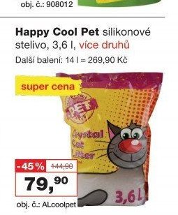 Happy Cool Pet silikonové stelivo, 3,6 l, více druhů