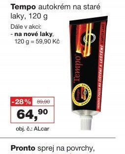 Tempo autokrém na staré laky