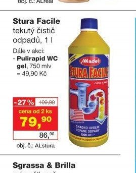 Stura Facile tekutý čistič odpadů