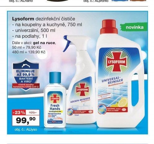 Lysoform dezinfekční čistič
