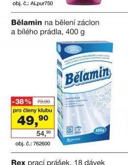 Bělamin na bělení záclon