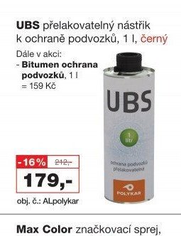 UBS přelakovatelný nástřik k ochraně podvozků, 1 l