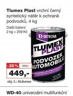 Tlumex Plast vrchní černý syntetický nátěr k ochraně podvozků, 4 kg