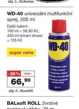 WD-40 univerzální multifunkční sprej, 200 ml