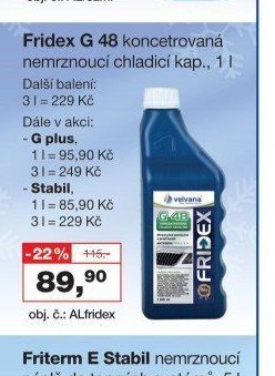 Fridex G 48 koncetrovaná nemrznoucí chladicí kap., 1 l