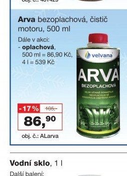 Arva bezoplachová, čistič motoru, 500 ml