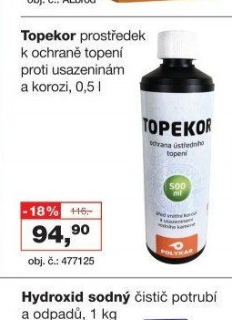 Topekor prostředek k ochraně topení proti usazeninám a korozi, 0,5 l