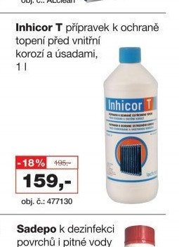 Inhicor T přípravek k ochraně topení před vnitřní korozí a úsadami, 1 l