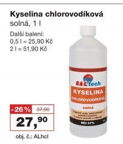 Kyselina chlorovodíková solná, 1 l