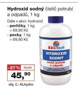 Hydroxid sodný čistič potrubí a odpadů, 1 kg