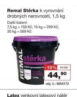 Remal Stěrka k vyrovnání drobných nerovností, 1,5 kg