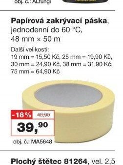 Papírová zakrývací páska
