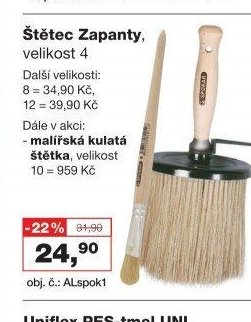 Štětec Zapanty, velikost 4