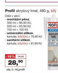 Profil akrylový tmel, 480 g, bílý