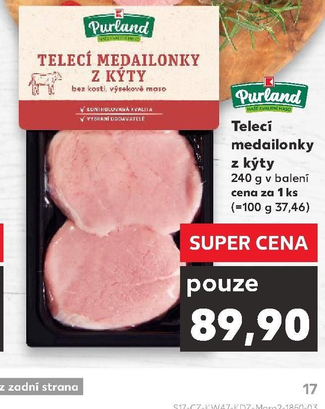 Telecí medailonky z kýty