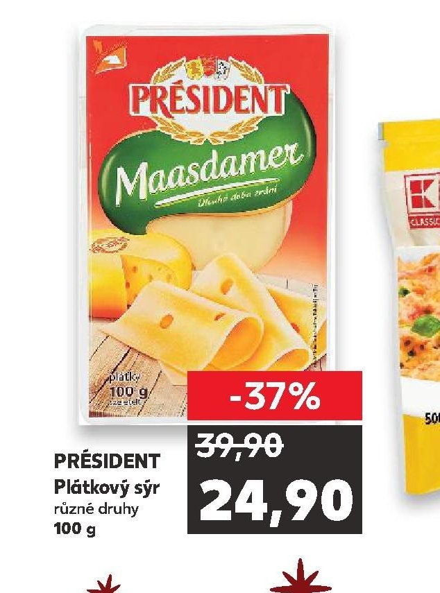 PRÉSIDENT Plátkový sýr